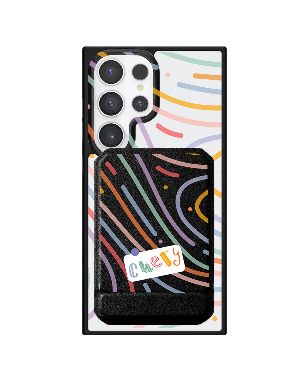 Android Magnetic Multifold Wallet - Doodle Monogram 2.0