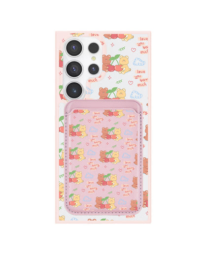 Android Magnetic Wallet Case - Cherry Bear