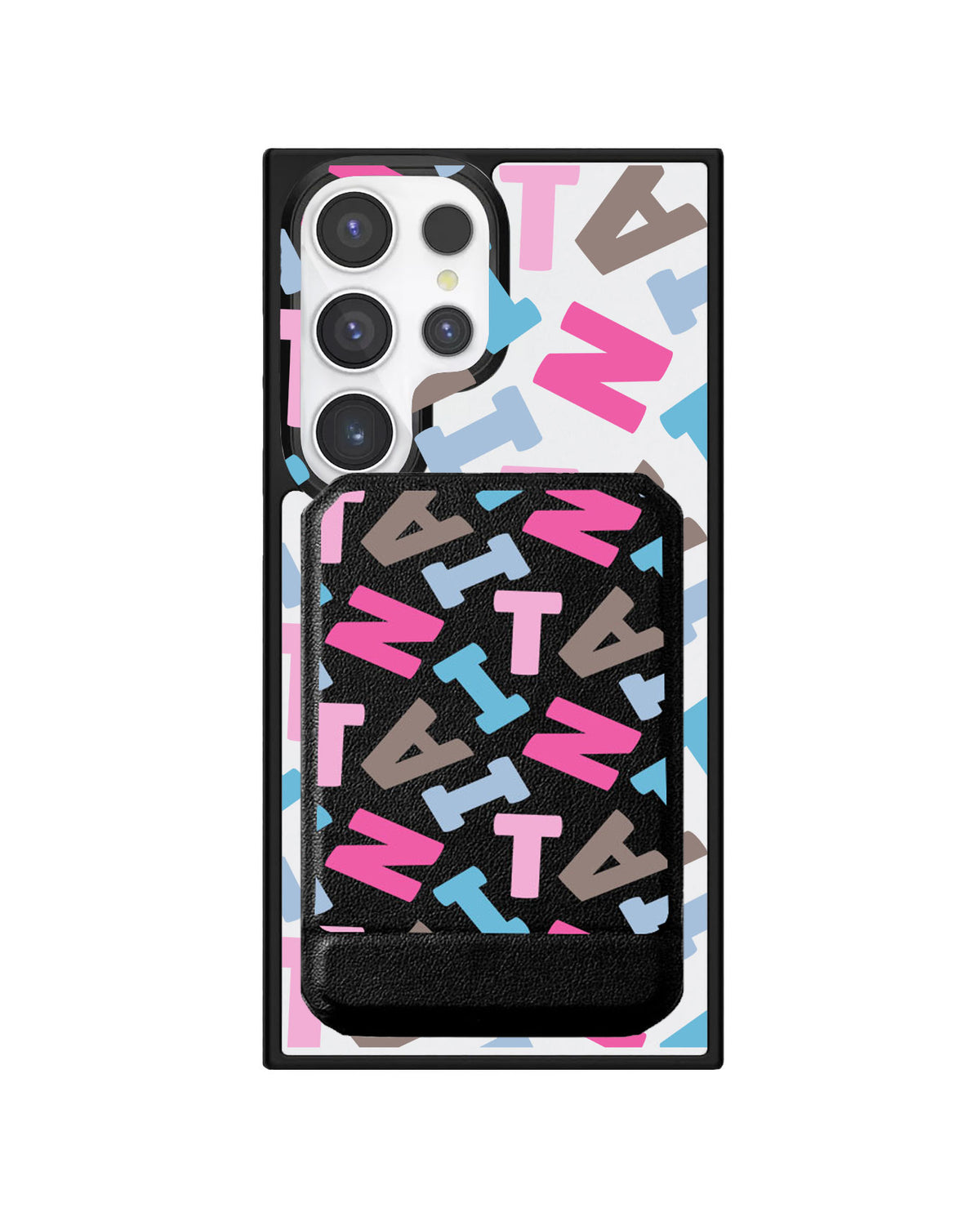 Android Magnetic Multifold Wallet - Scattered Monogram 2.0
