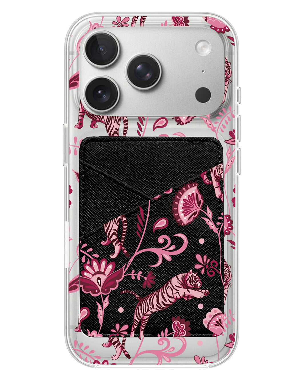 iPhone Phone Wallet Case - Tiger & Floral 2.0