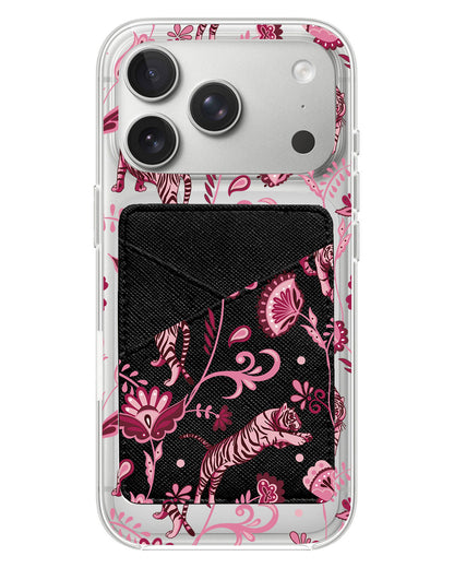 iPhone Phone Wallet Case - Tiger & Floral 2.0