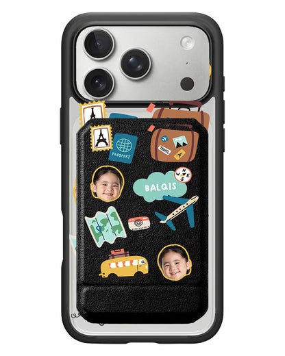 iPhone Magnetic Multifold Wallet - Face Grid Travel