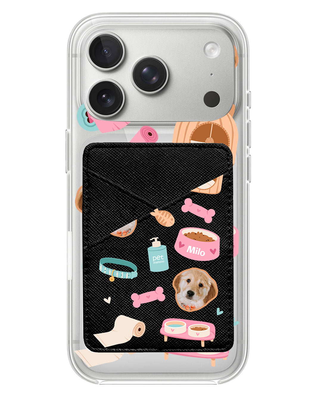 iPhone Phone Wallet Case - Pet Grid Puppy Life