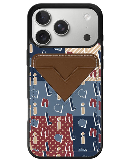 iPhone Avant Wallet Case - Abstract Monogram 3.0