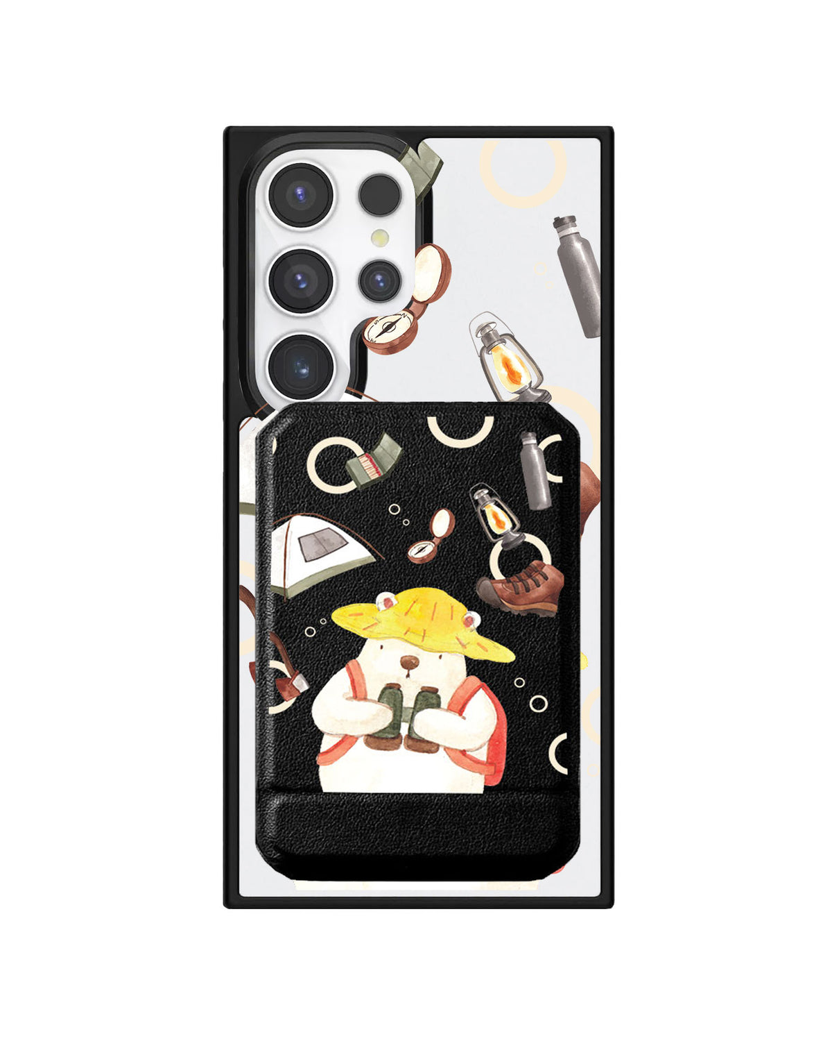 Android Magnetic Multifold Wallet - Advanture Of Bear