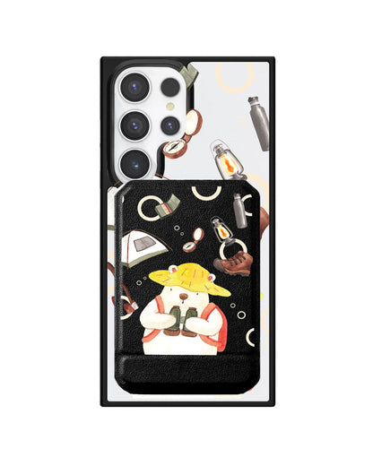 Android Magnetic Multifold Wallet - Advanture Of Bear