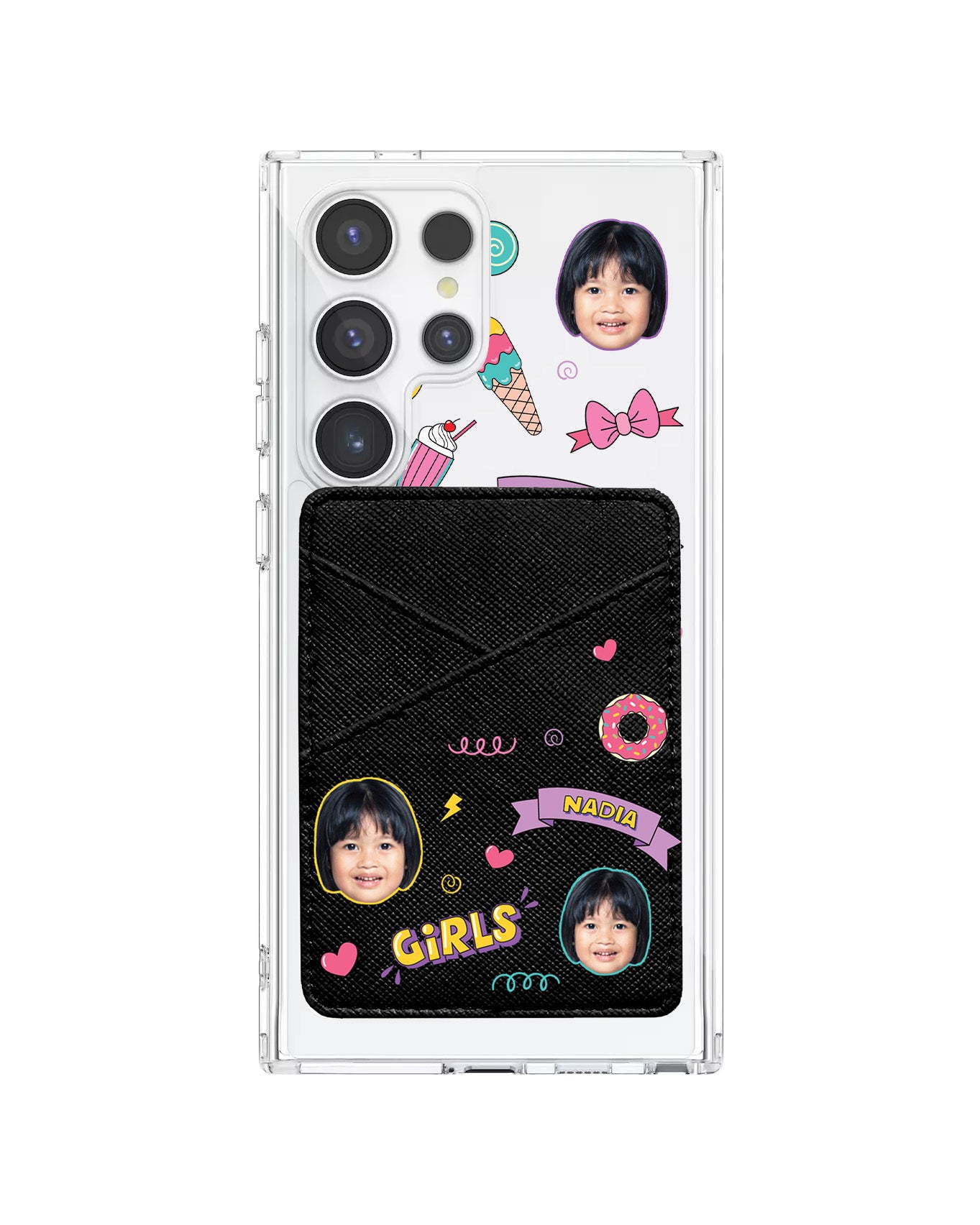 Android Phone Wallet Case - Face Grid Comic