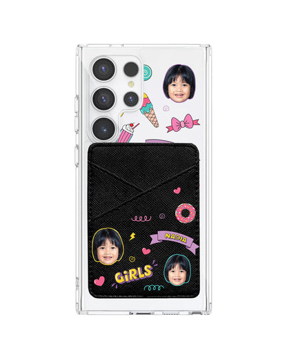 Android Phone Wallet Case - Face Grid Comic