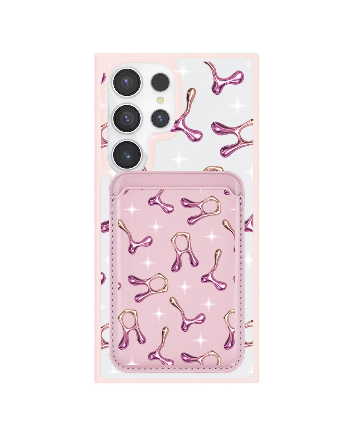 Android Magnetic Wallet Case - Chrome Monogram 3.0