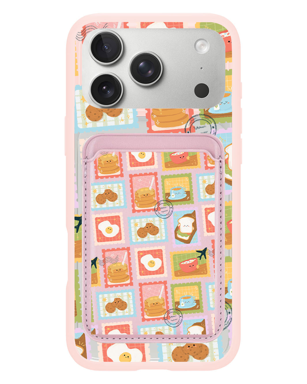 iPhone Magnetic Wallet Case - Breakfast Menu Stamps