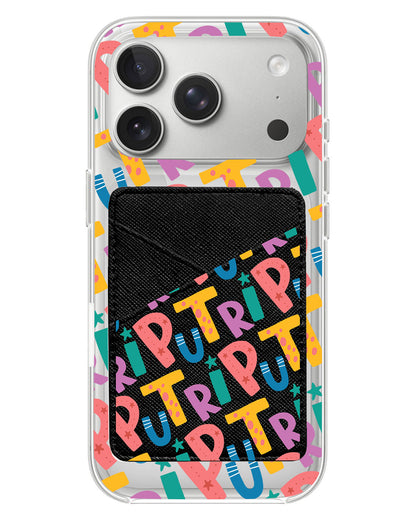 iPhone Phone Wallet Case - Playful Monogram 4.0