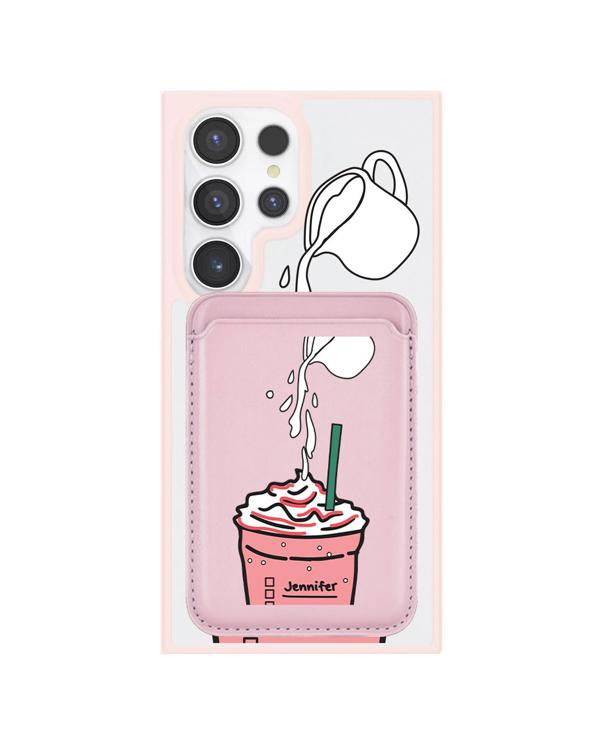 Android Magnetic Wallet Case - Frappe Rasberry