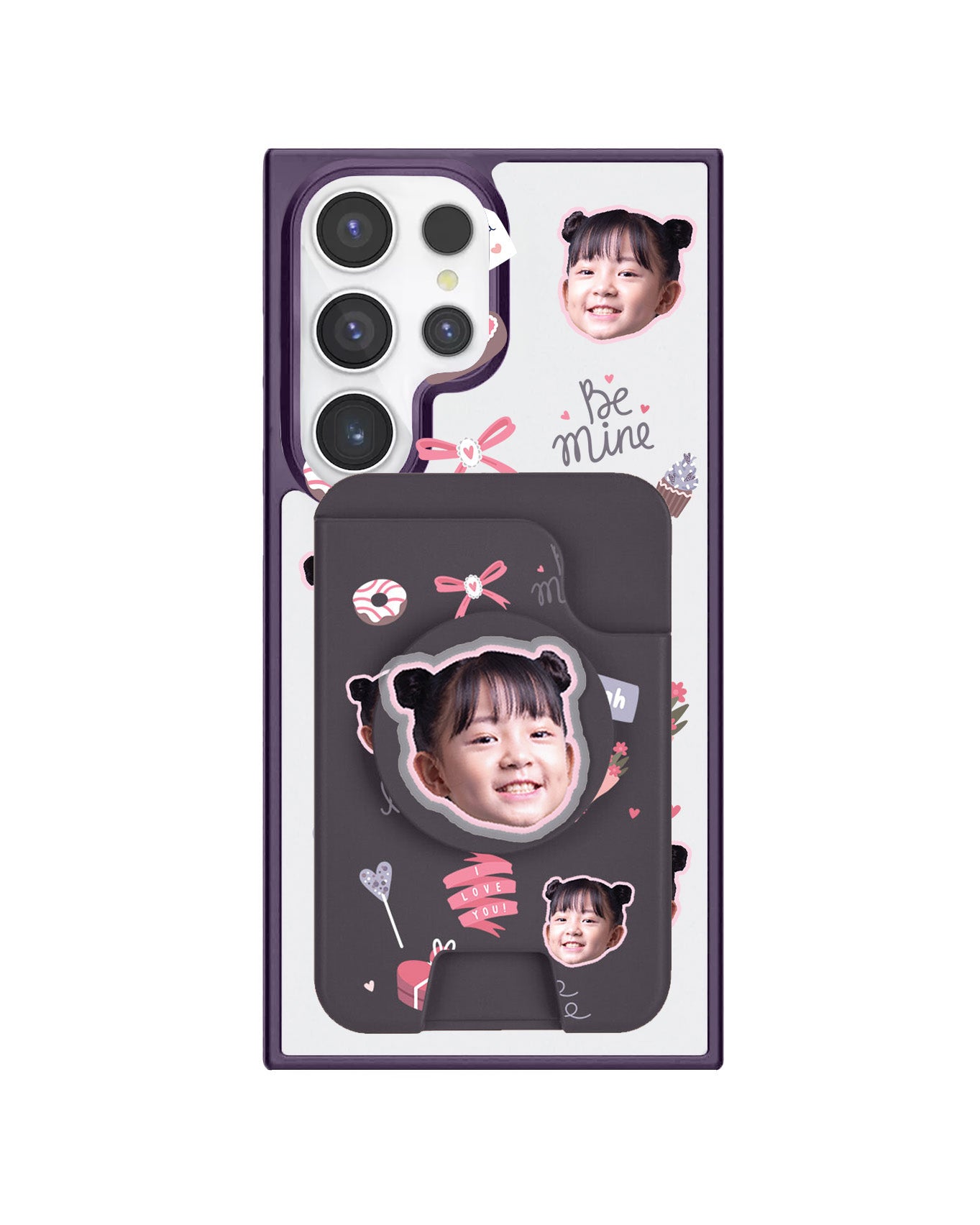 Android Magpop Wallet - Face Grid Lovely