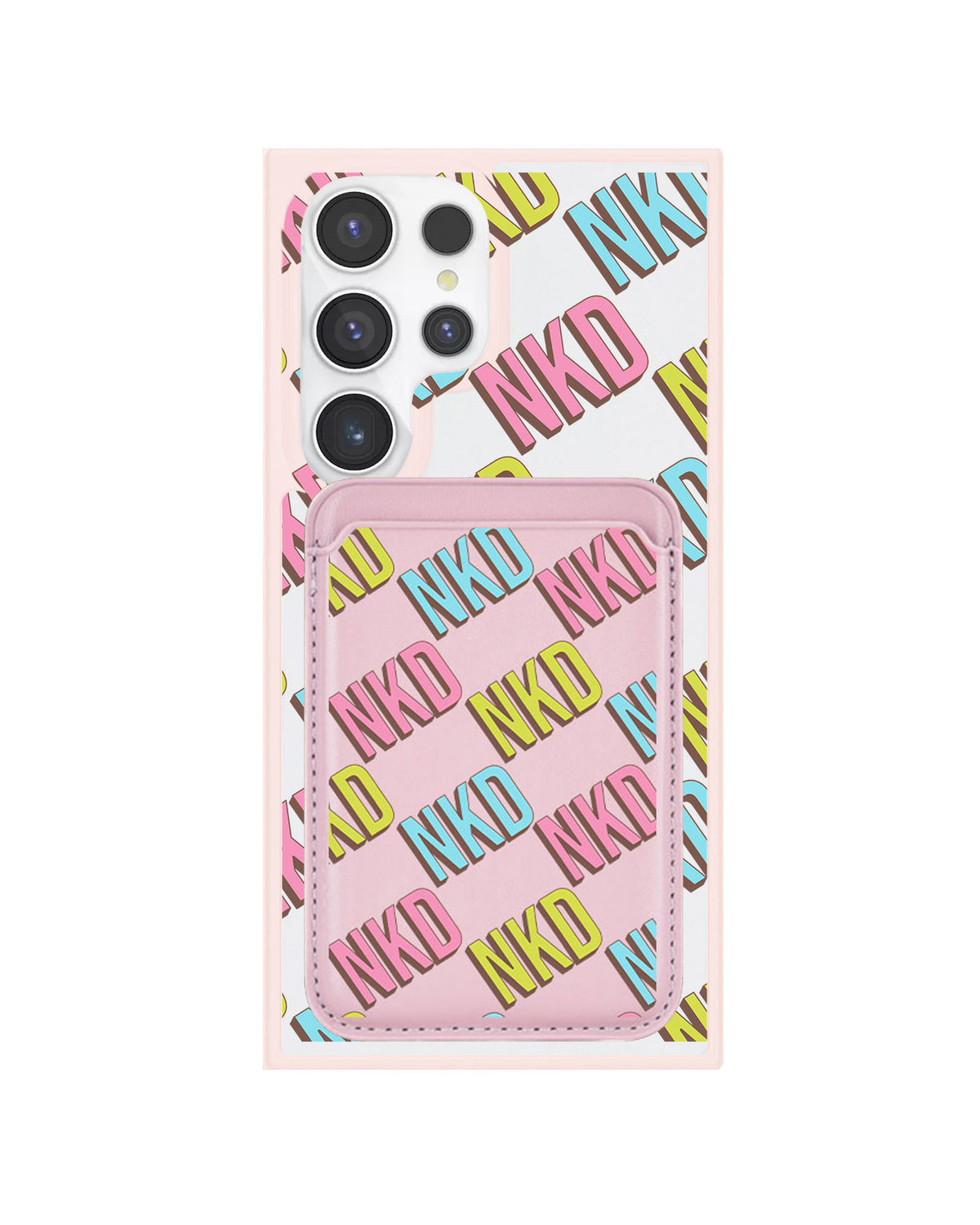 Android Magnetic Wallet Case - Diagonal Initial Monogram 3.0