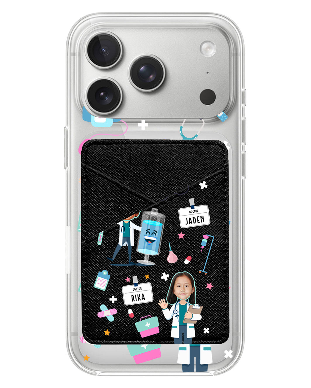 iPhone Phone Wallet Case - Face Grid Dream Doctor