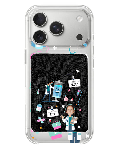 iPhone Phone Wallet Case - Face Grid Dream Doctor