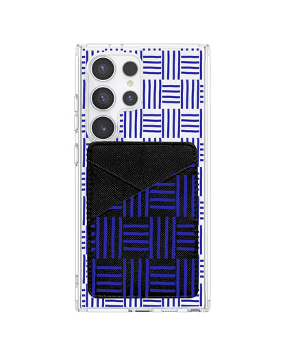 Android Phone Wallet Case - Naval Checkered