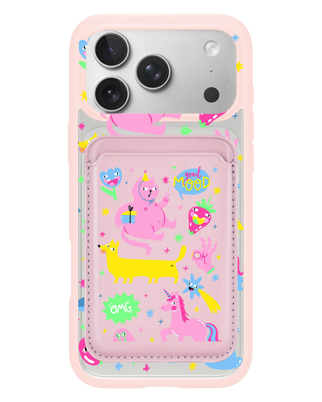 iPhone Magnetic Wallet Case - Monster Say Good Mood
