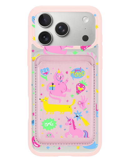 iPhone Magnetic Wallet Case - Monster Say Good Mood
