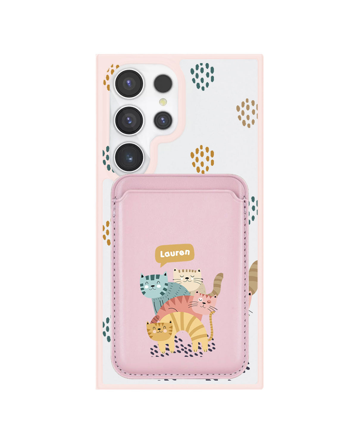 Android Magnetic Wallet Case - Rainbow Meow 2