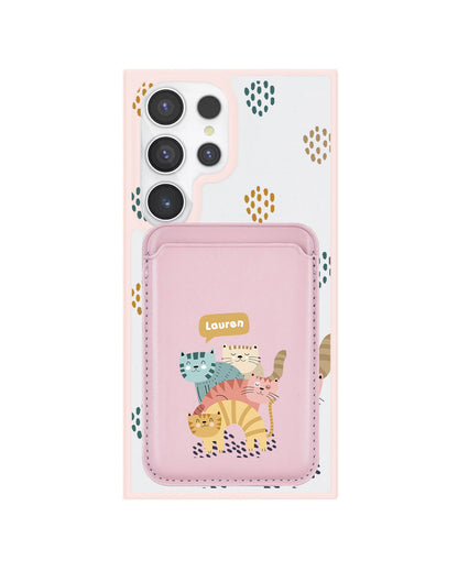 Android Magnetic Wallet Case - Rainbow Meow 2