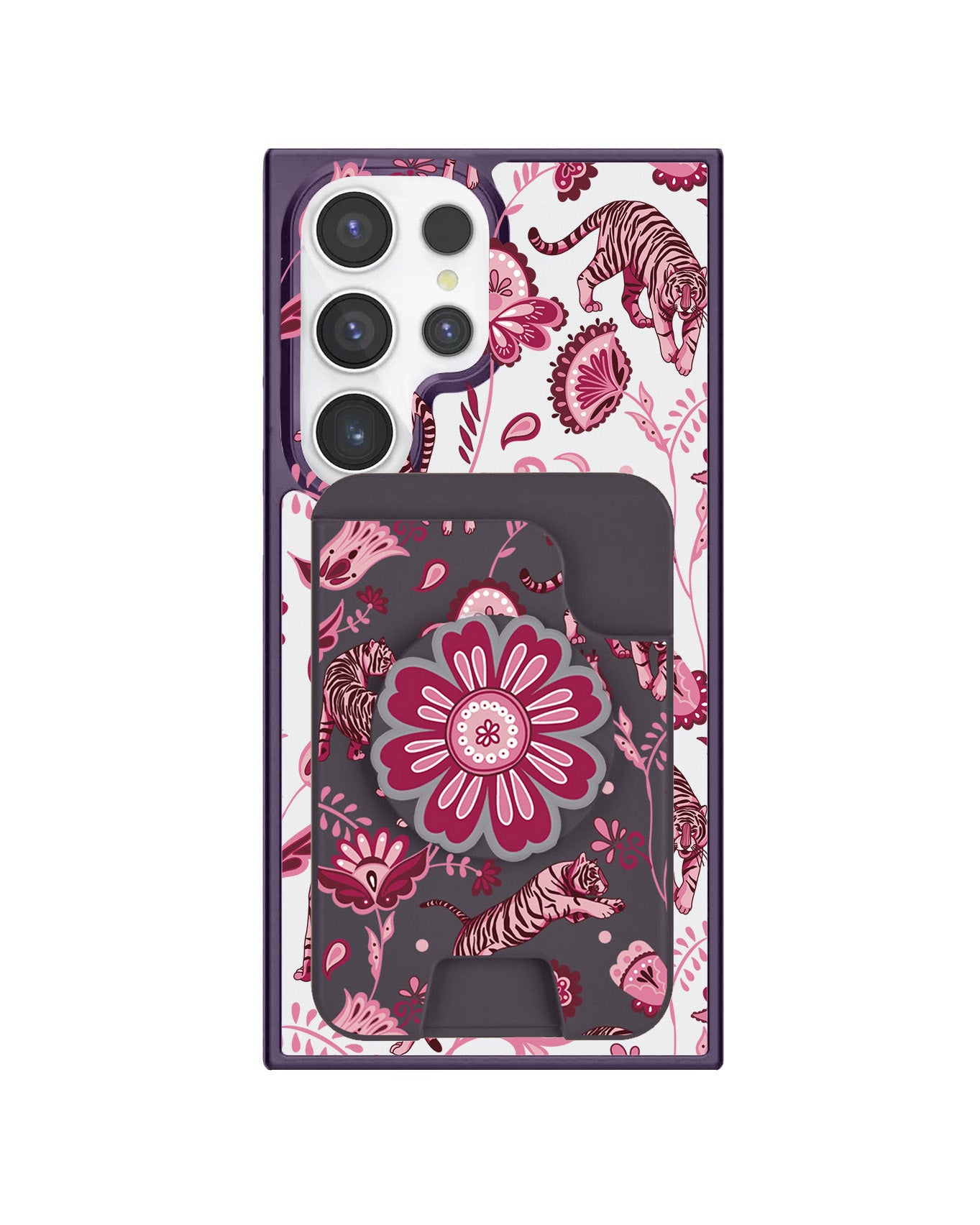 Android Magpop Wallet - Tiger & Floral 2.0