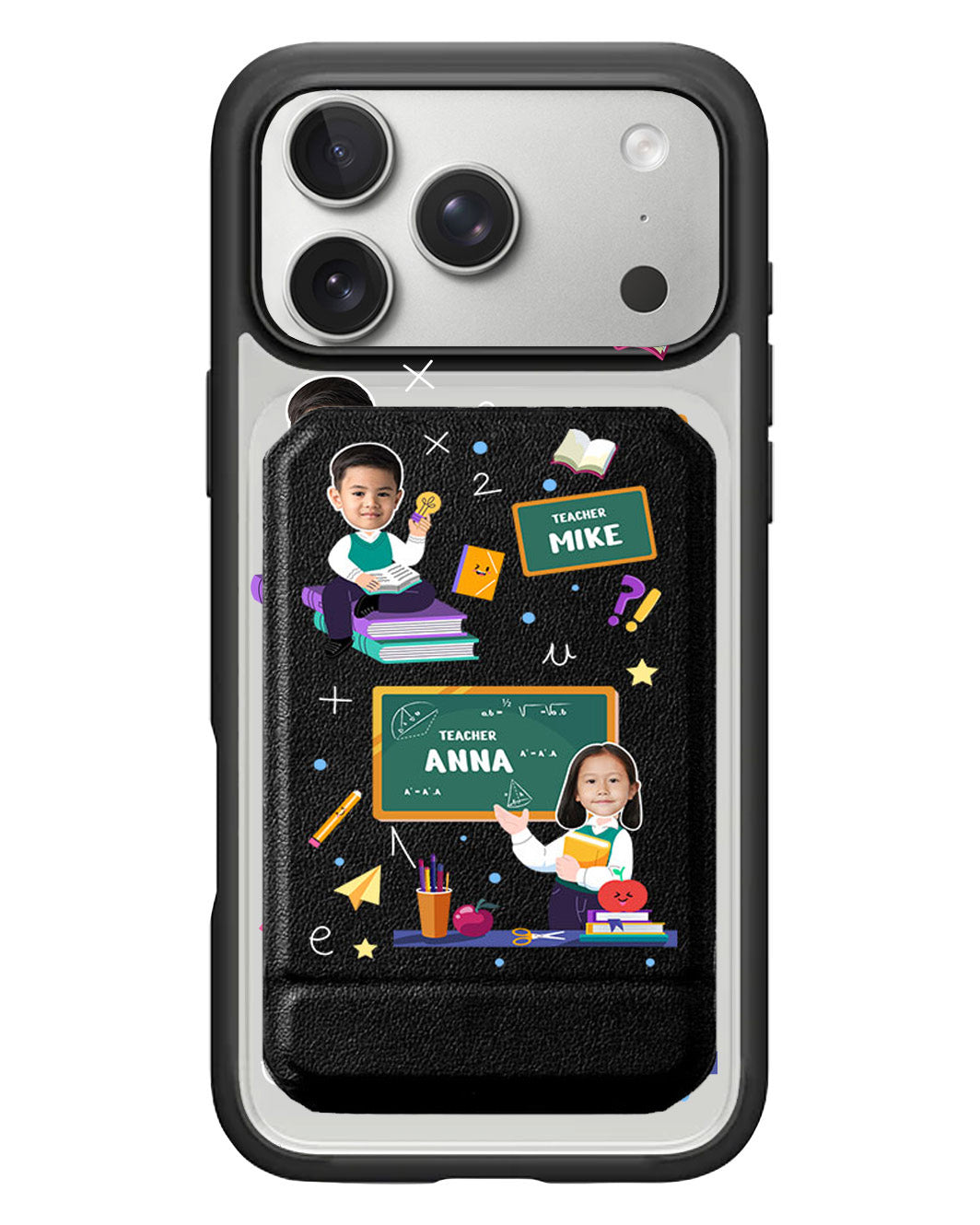 iPhone Magnetic Multifold Wallet - Face Grid Dream Teacher
