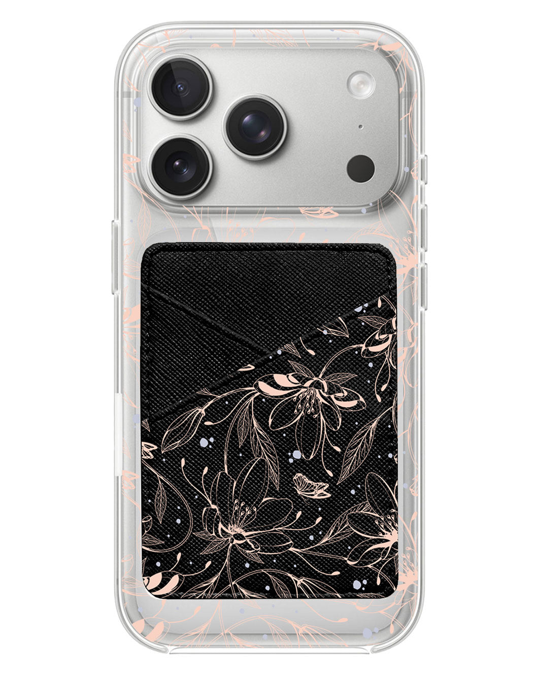 iPhone Phone Wallet Case - Sketchy Flower & Butterfly 1.0