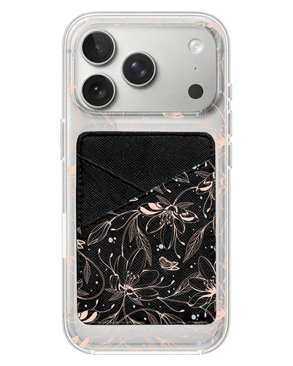 iPhone Phone Wallet Case - Sketchy Flower & Butterfly 1.0