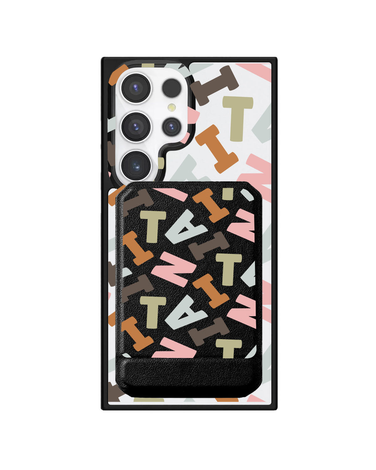 Android Magnetic Multifold Wallet - Scattered Monogram 4.0