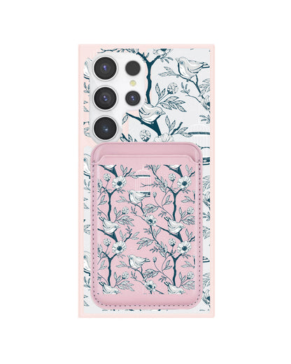 Android Magnetic Wallet Case - Lovebird Monochrome