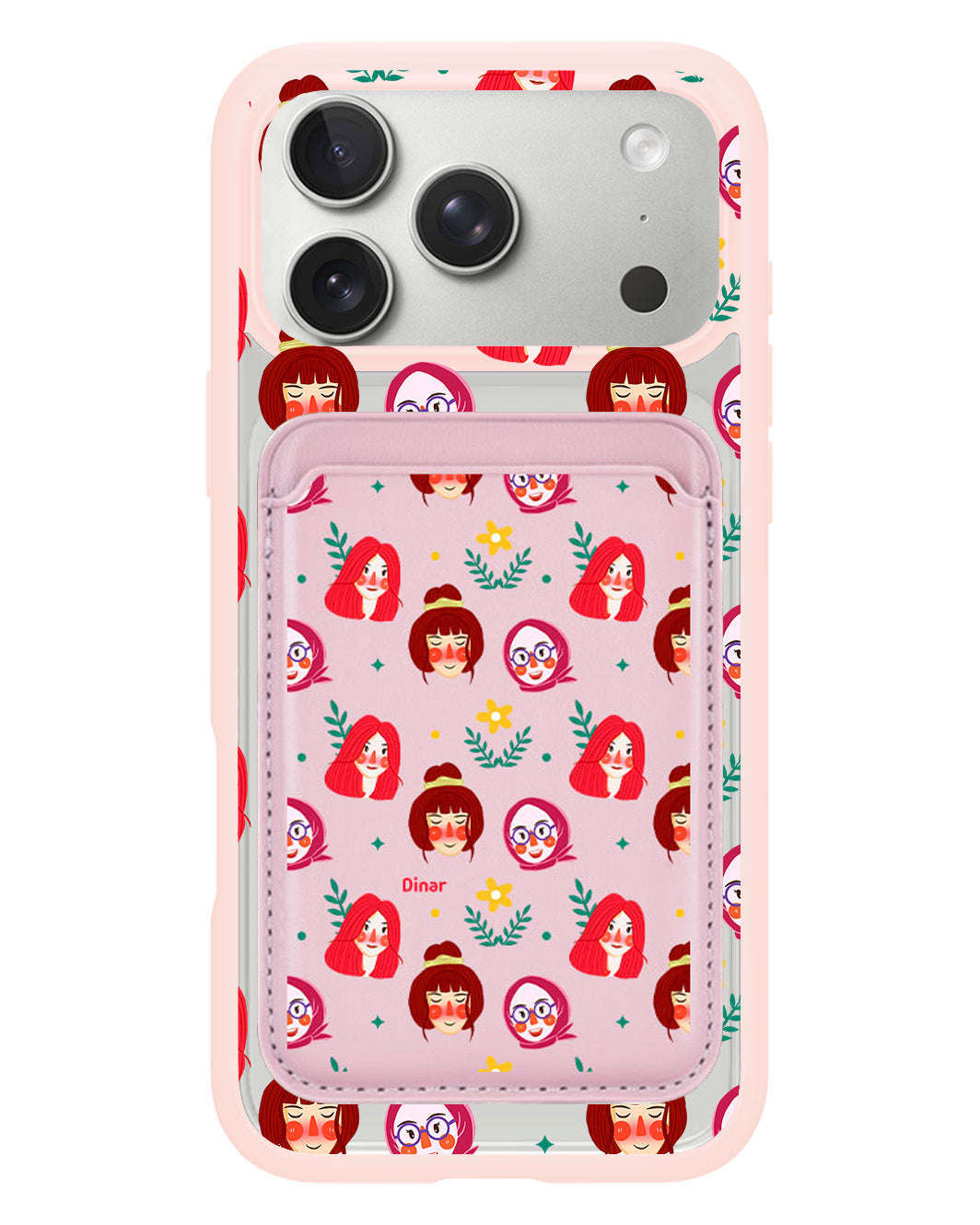 iPhone Magnetic Wallet Case - Lovely Faces