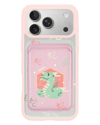 iPhone Magnetic Wallet Case - Snake (Chinese Zodiac / Shio)