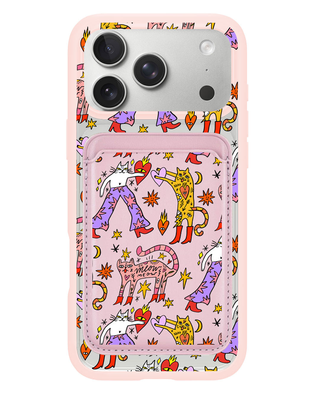 iPhone Magnetic Wallet Case - Meow