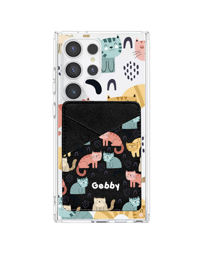Android Phone Wallet Case - Rainbow Meow