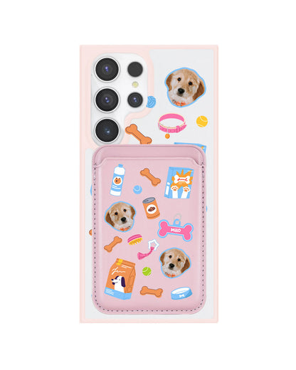 Android Magnetic Wallet Case - Pet Grid Puppy Sweet Treats