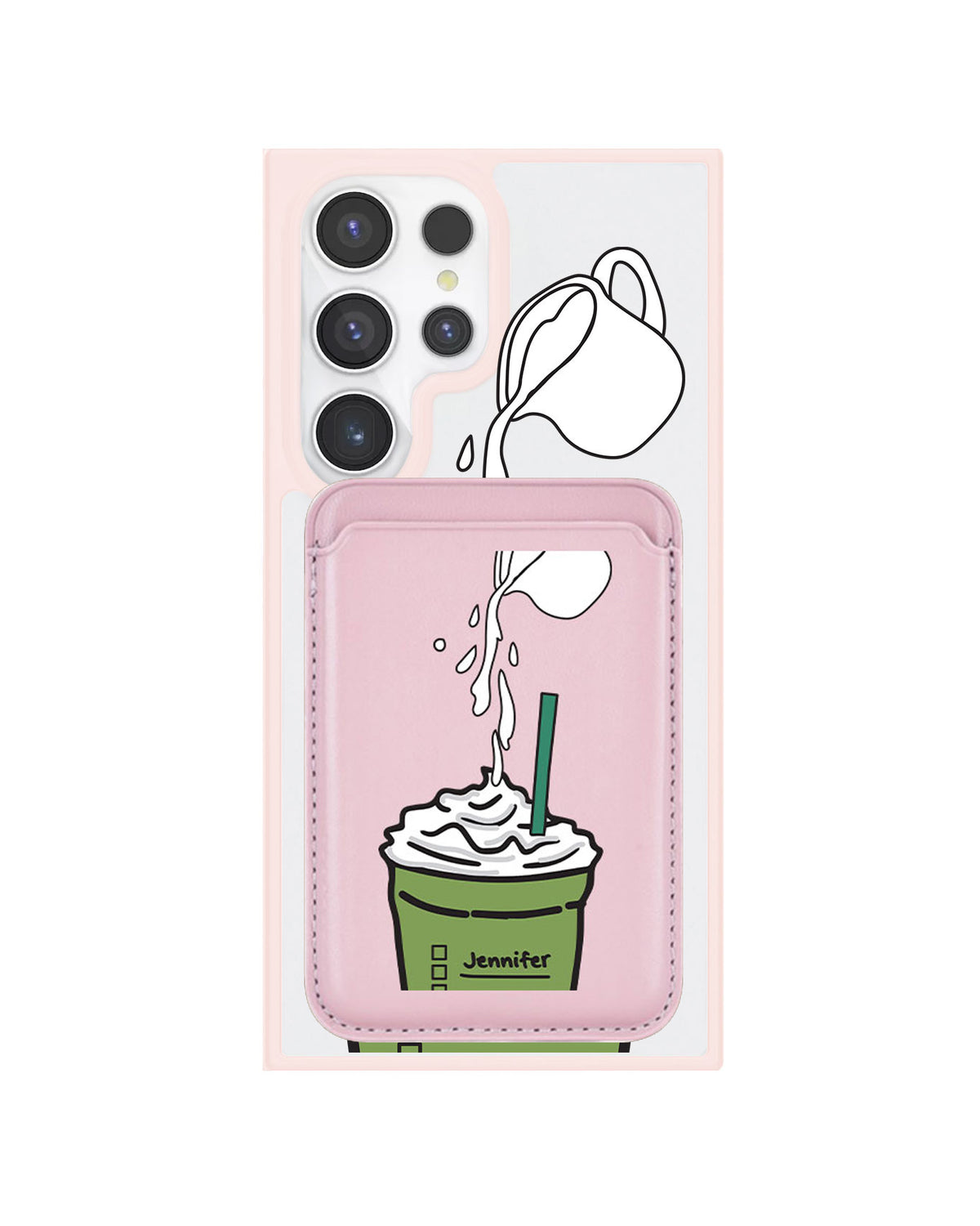 Android Magnetic Wallet Case - Frappe Matcha