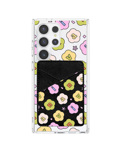 Android Phone Wallet Case - Flower Petals Monogram 1.0