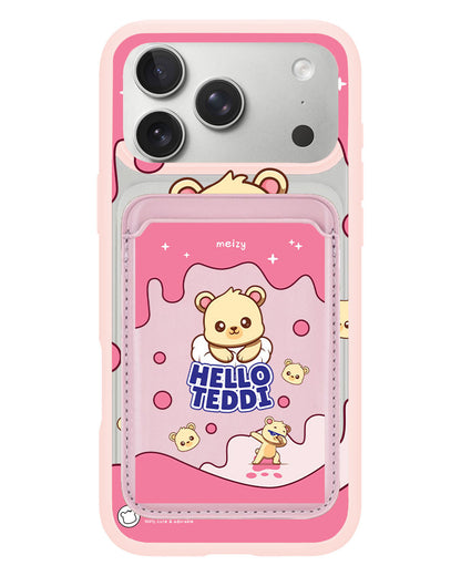 iPhone Magnetic Wallet Case - Hello Teddy 2.0