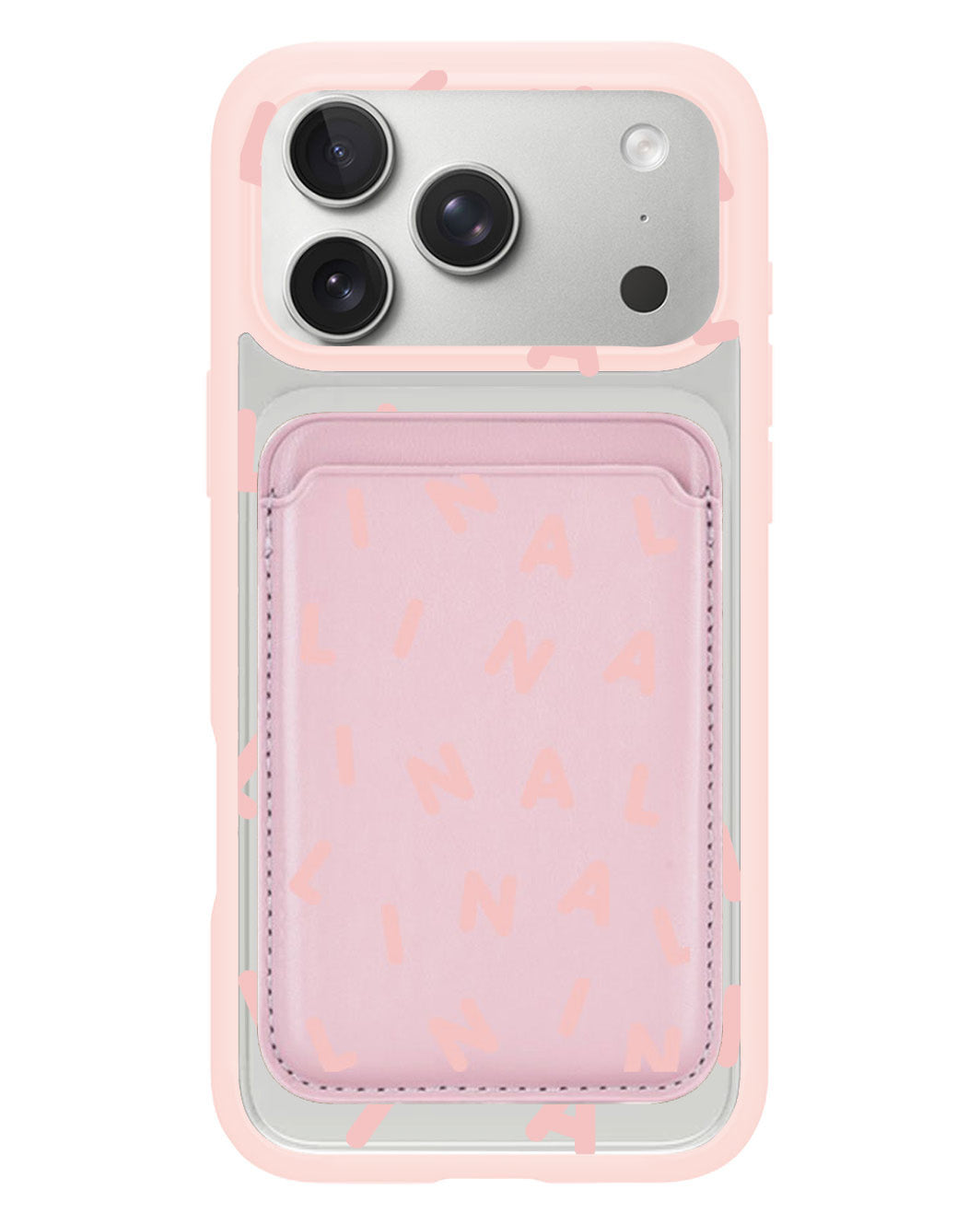 iPhone Magnetic Wallet Case - Monogram 2.0 Pink