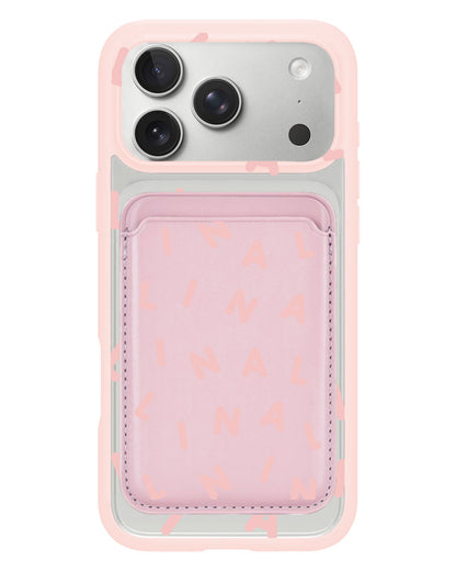 iPhone Magnetic Wallet Case - Monogram 2.0 Pink