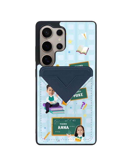 Android Avant Wallet Case - Face Grid Dream Teacher