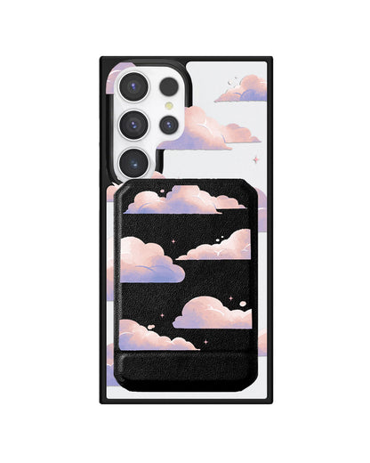 Android Magnetic Multifold Wallet - Pastel Clouds
