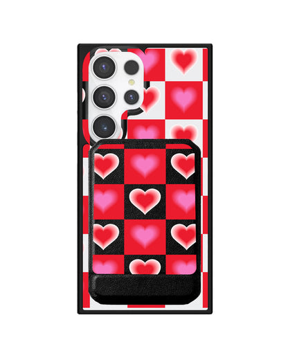 Android Magnetic Multifold Wallet - Love Checkered