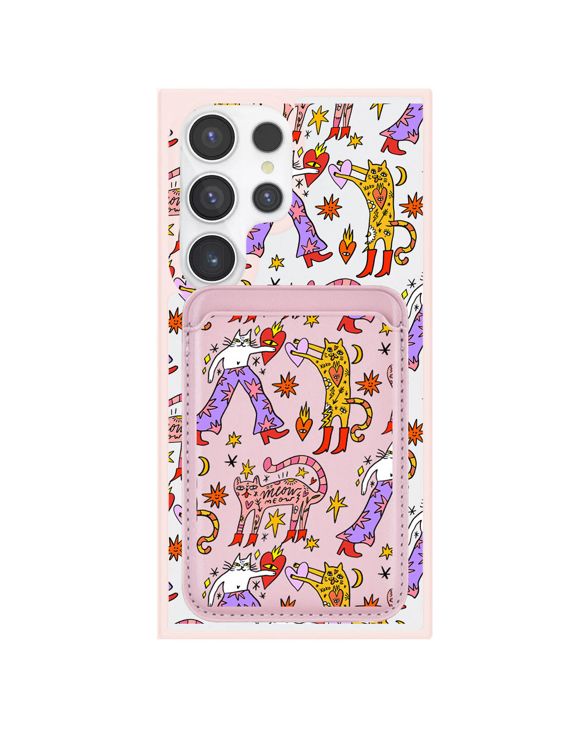 Android Magnetic Wallet Case - Meow