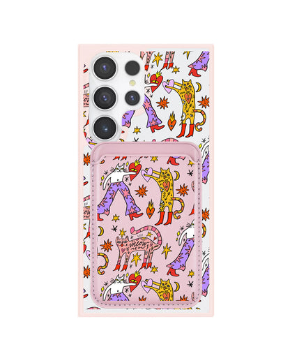 Android Magnetic Wallet Case - Meow