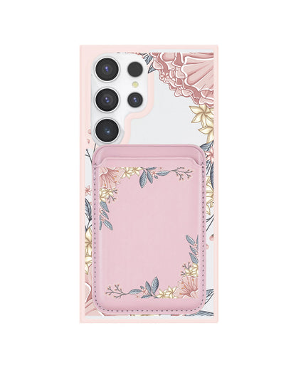 Android Magnetic Wallet Case - Pink Florals