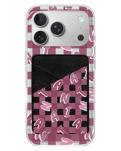 iPhone Phone Wallet Case - Checkered Monogram 2.0