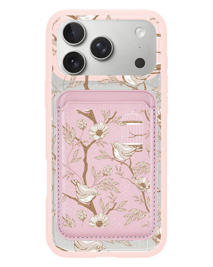 iPhone Magnetic Wallet Case - Lovebird Monochrome 3.0