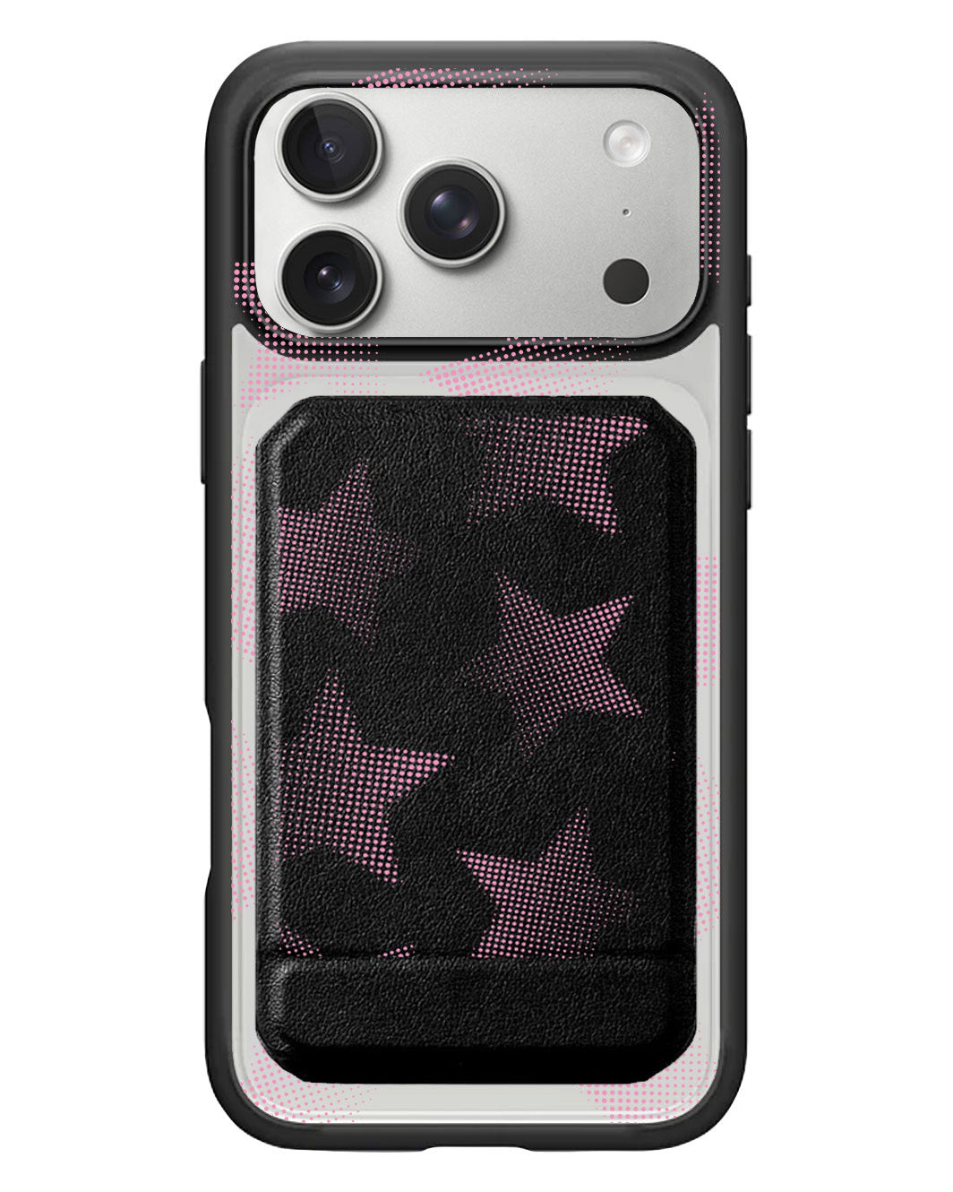 iPhone Magnetic Multifold Wallet - Pink Star